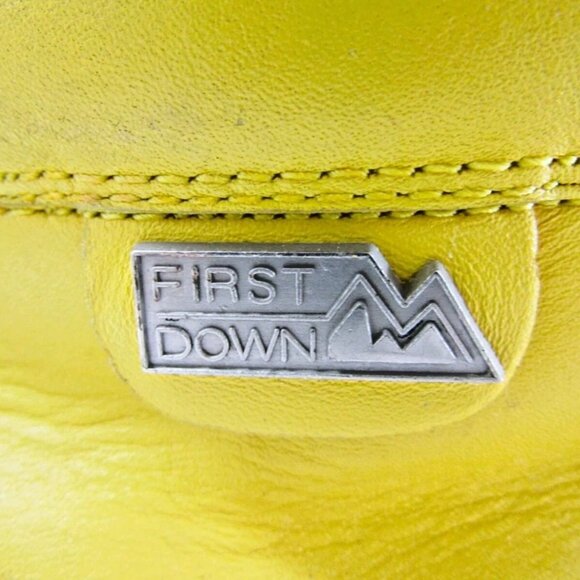 Men\'s First Down Yellow Leather Ankle High Boots Size 10.5 main image 9
